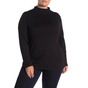 ➕🆕 GRACE ELEMENTS Funnel Neck Knit Shirt Black size 0X